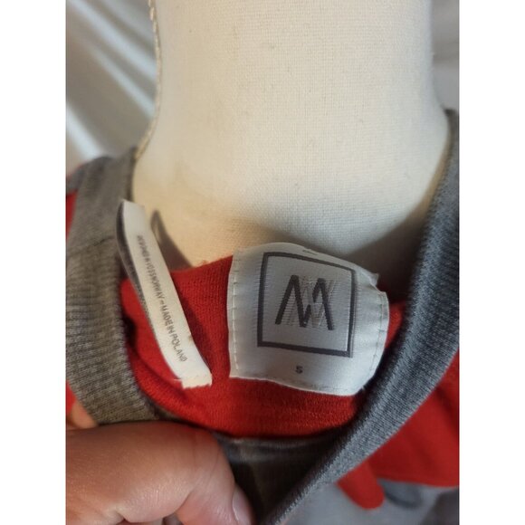 Womans We Norwegians Merino Wool Red Gray Crew Neck Sweater Size Small - Picture 6 of 6